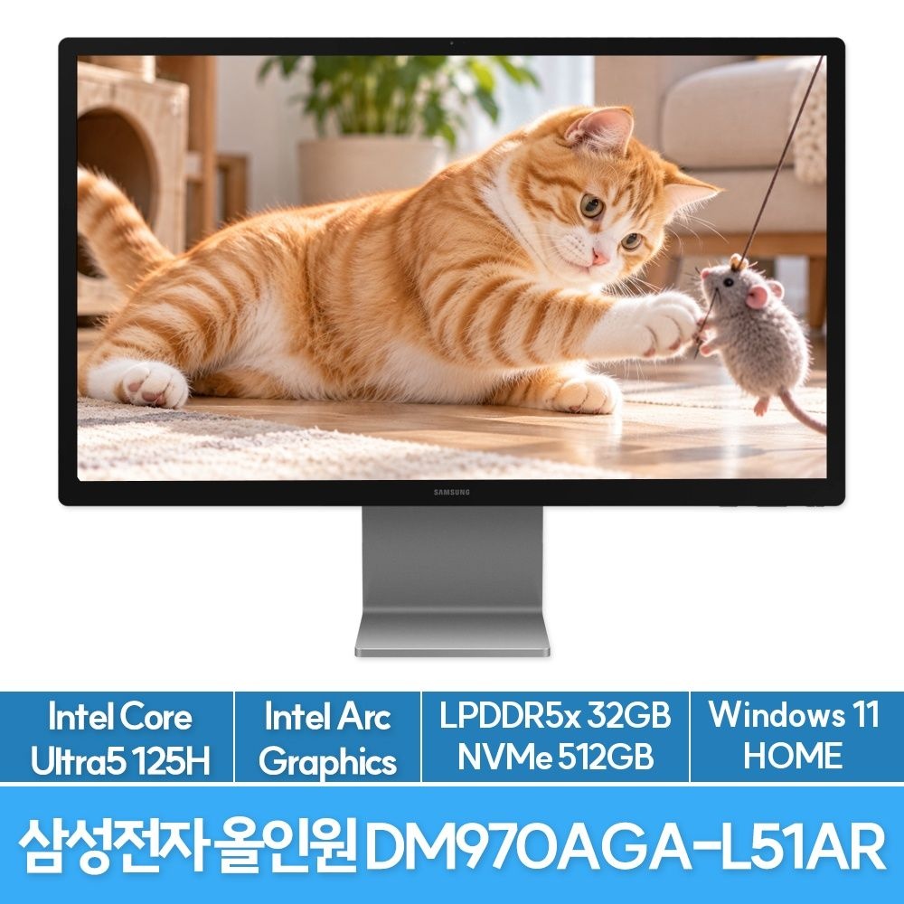 삼성전자 올인원 PRO DM970AGA-L51AR Ultra5 125H 32GB 512G WIN11HOME 사무용 오피스 업무용 EU
