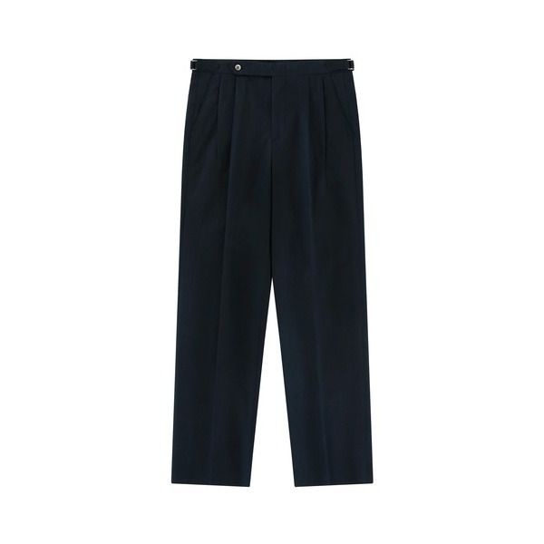 벨리프 [리] 벨프 Linen Cotton Twill adjust 2Pleats relaxed Trousers (Navy) 4035102 BSP24556