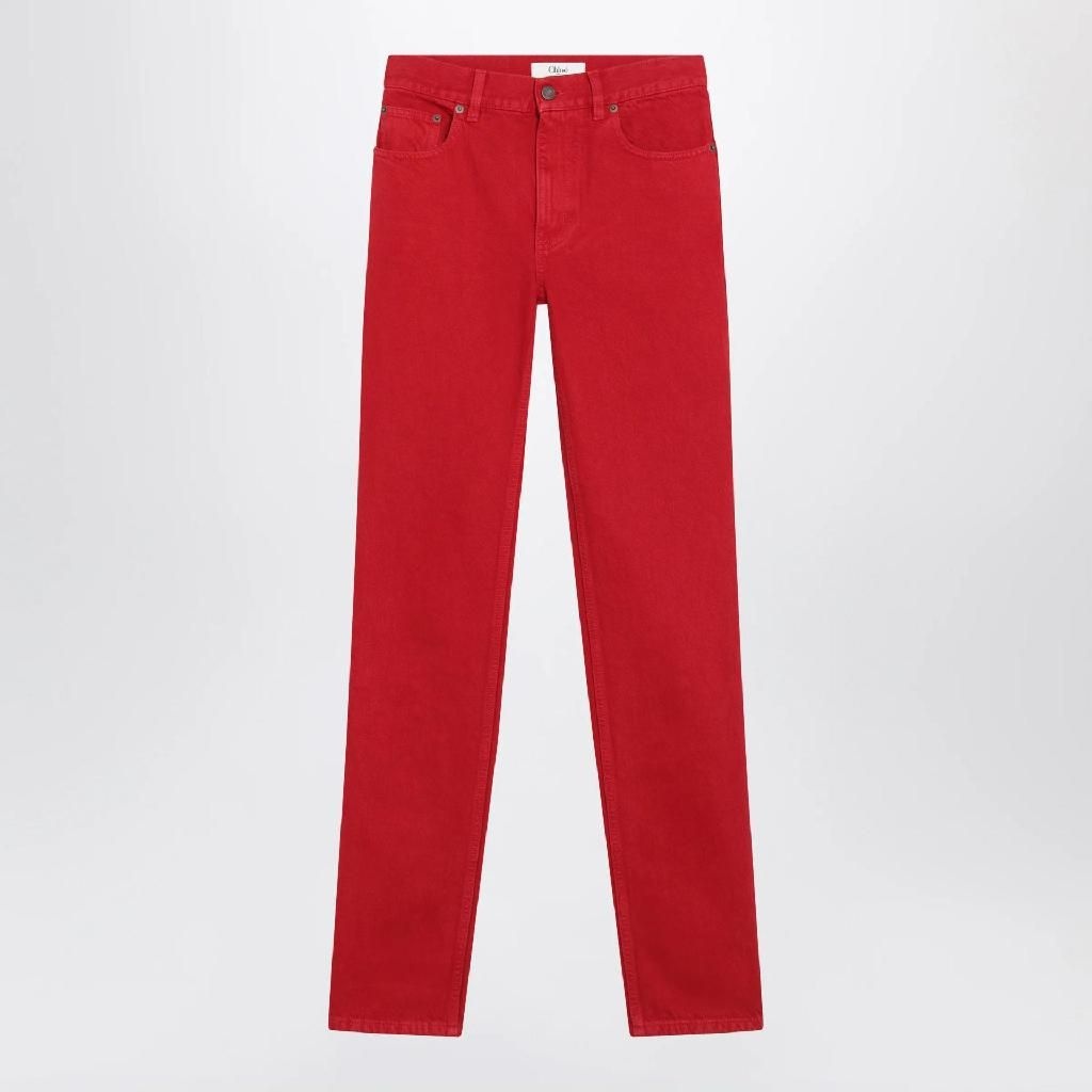 끌로에 [해외] 끌로에 Berry Red cotton denim jeans CH26WDP21159/XN_CHLOE-656_311-25 Red  [관부가세포함]