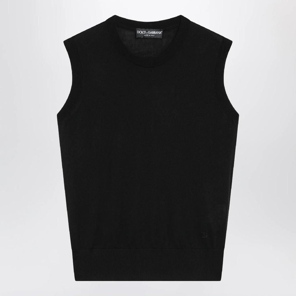 돌체앤가바나 [해외] 돌체앤가바나 Black cashmere and silk top FXT02ZJGMHZ/XN_DOLCE-N0000_102-46 Black  [관부가세포함]