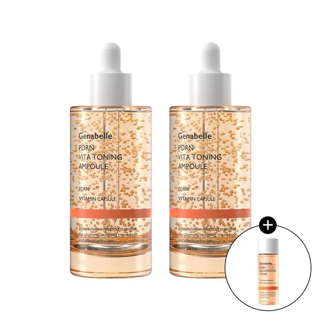 제나벨 PDRN 비타 토닝 앰플 70mlX2개 + PDRN 리쥬비네이팅 토너 30ml