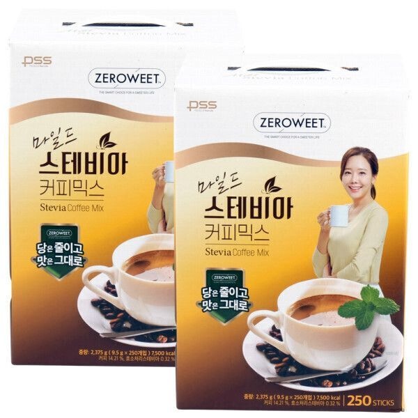 펄세스 스테비아 커피믹스 9.5g 250개 2박스
