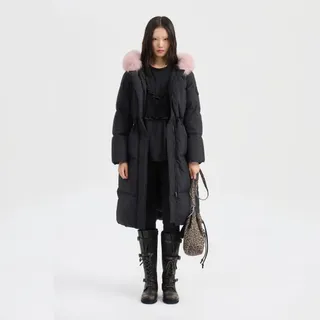 럭키슈에뜨 폭스 퍼 다운 점퍼 LQUCX26400BKX