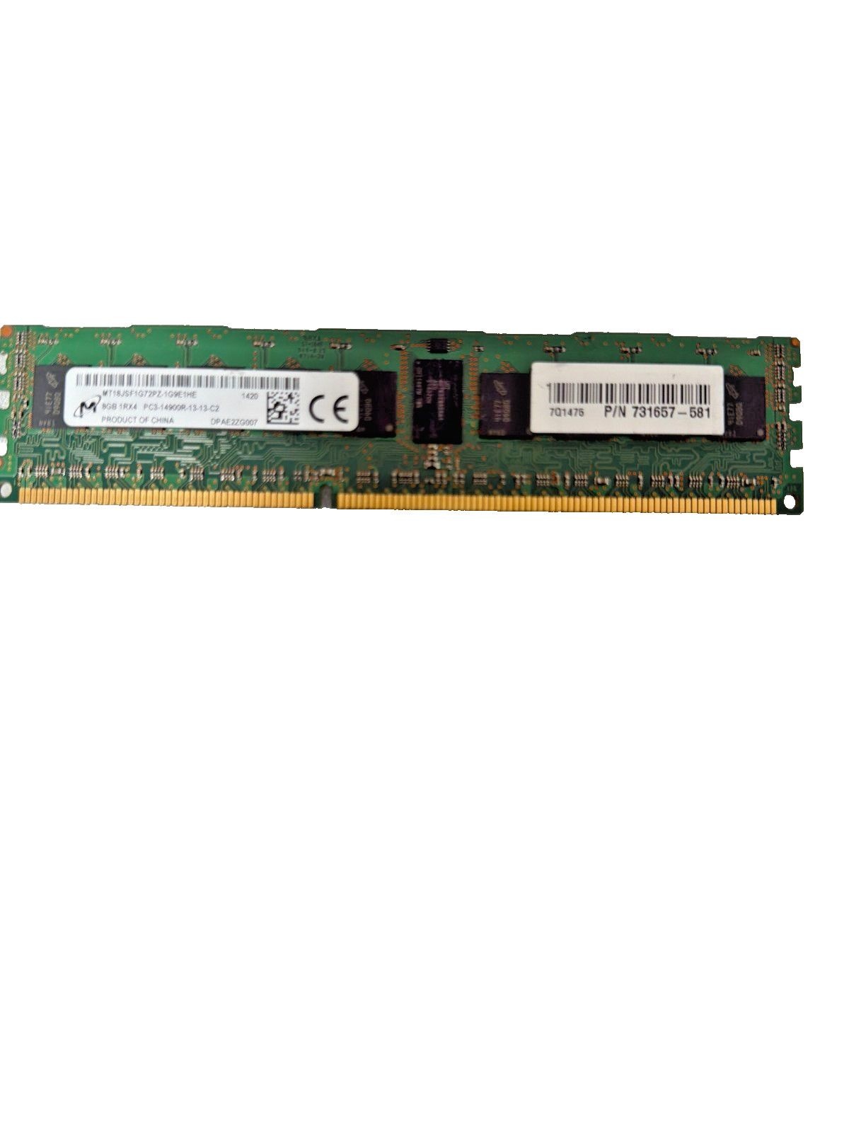 <b>Micron</b> <b>Micron</b> 8GB DDR3 1866MHz PC3-14900R ECC REG 서버 램 1129474