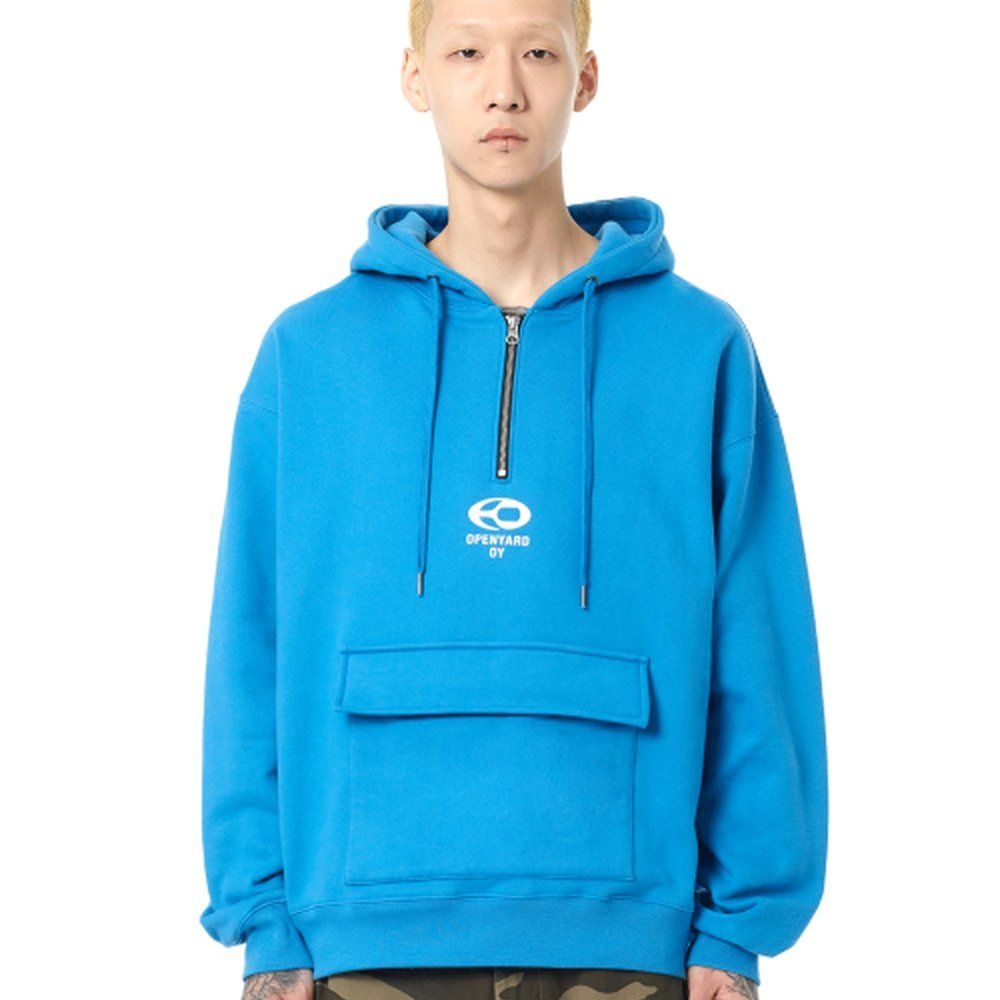 에스씨엘에이(SCLA) [매장정품] 오픈야드(오와이) S.L HALF ZIPPER HOODIE-TURQUAISE BLUE OYBCF1SW050BL