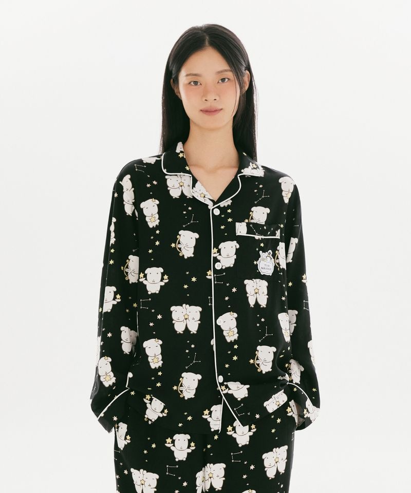 SPAO 가나디 긴팔 파자마블랙 SPPPG49U07