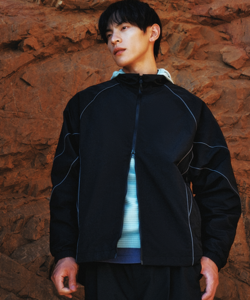 SPAO UV차단 파이핑 절개 윈드브레이커 SPJJG49C31