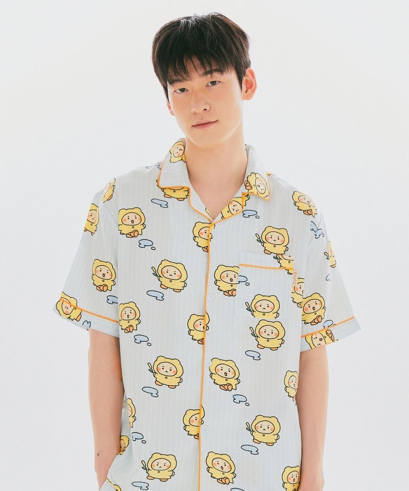 SPAO 망그러진곰 망고미 반팔 파자마라이트 블루 SPPPG25U03