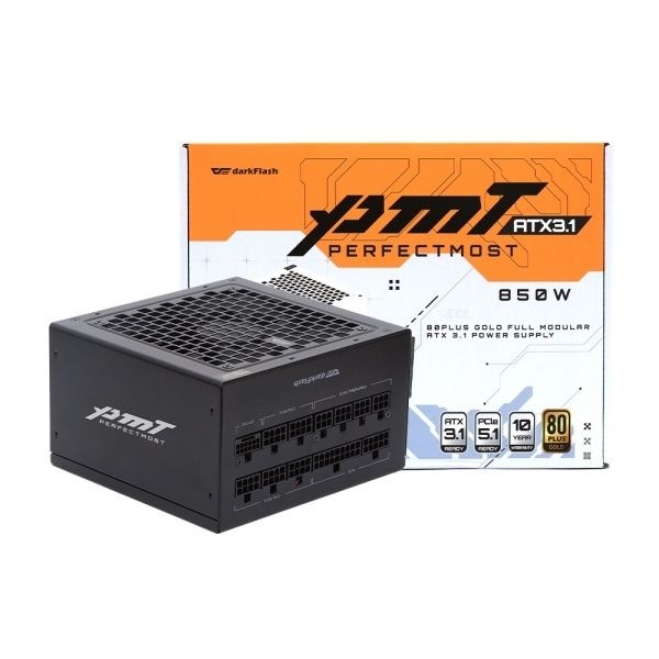 다크플래쉬 다크플래쉬 다크Flash 퍼펙트모스트 80PLUS골드 풀모듈러 ATX3.1 850W 블랙