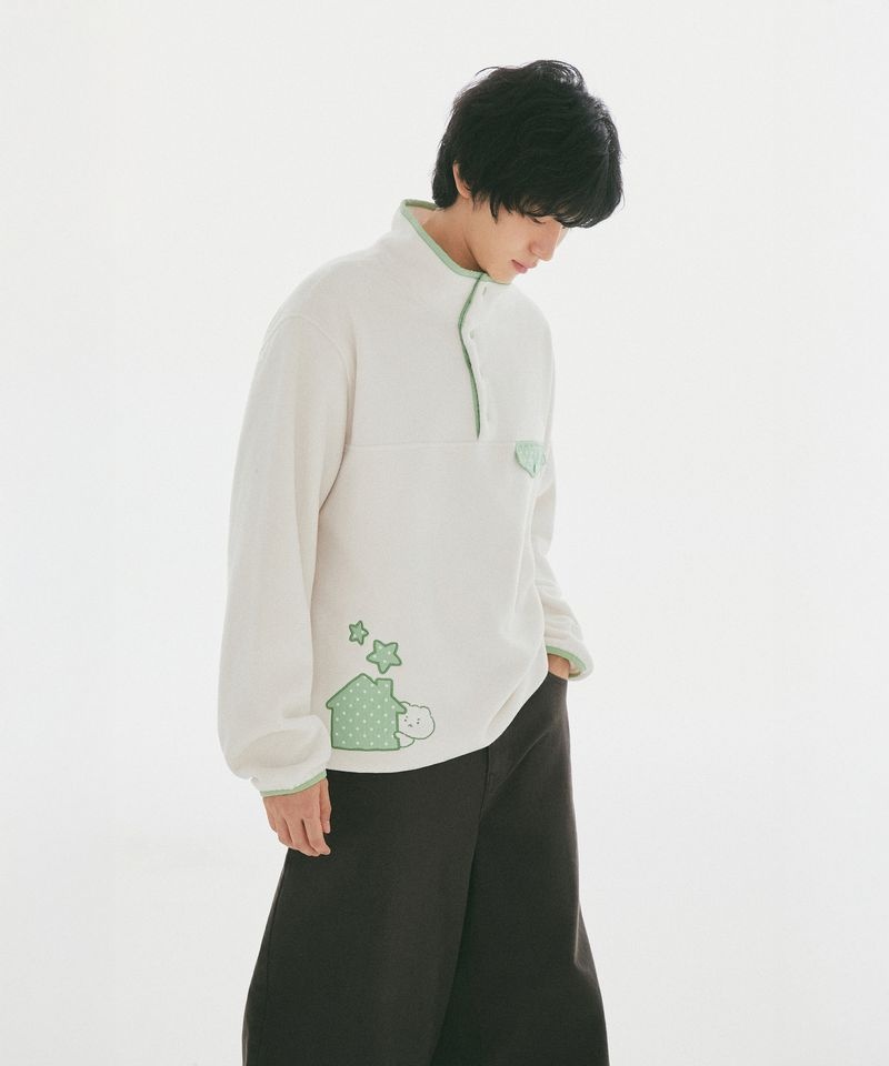 SPAO 망그러진곰 플리스 반집업아이보리 SPFZG4TU03