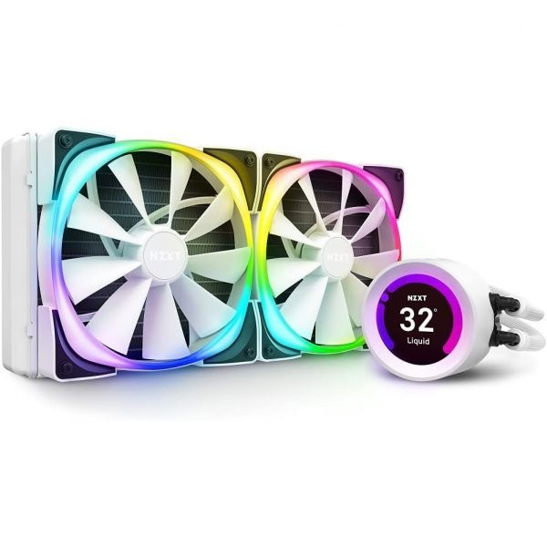 NZXT [해외] NZXT Kraken Z63 RGB 화이트 LCD 디스플레이 탑재 수랭 쿨러 255384