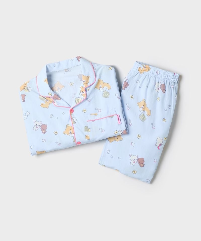 SPAO 리락쿠마 긴팔 파자마라이트 블루 SPPPG49U06