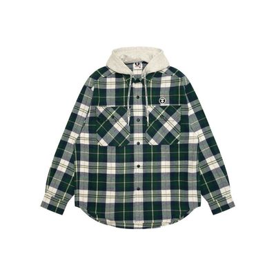 AAPE Hooded Flannel Shirt / AAPSTM8587XXRNYM AAP26FSH002GN 3830978