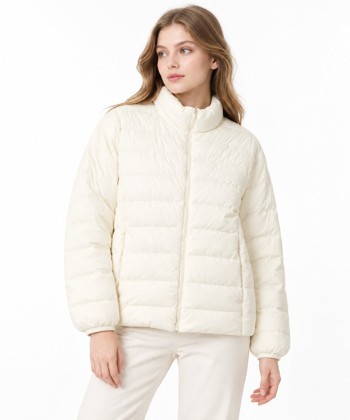 매장정품 스파오 씬라이트 여성 하이넥 자켓 재킷_SPJPG4TG23 126607