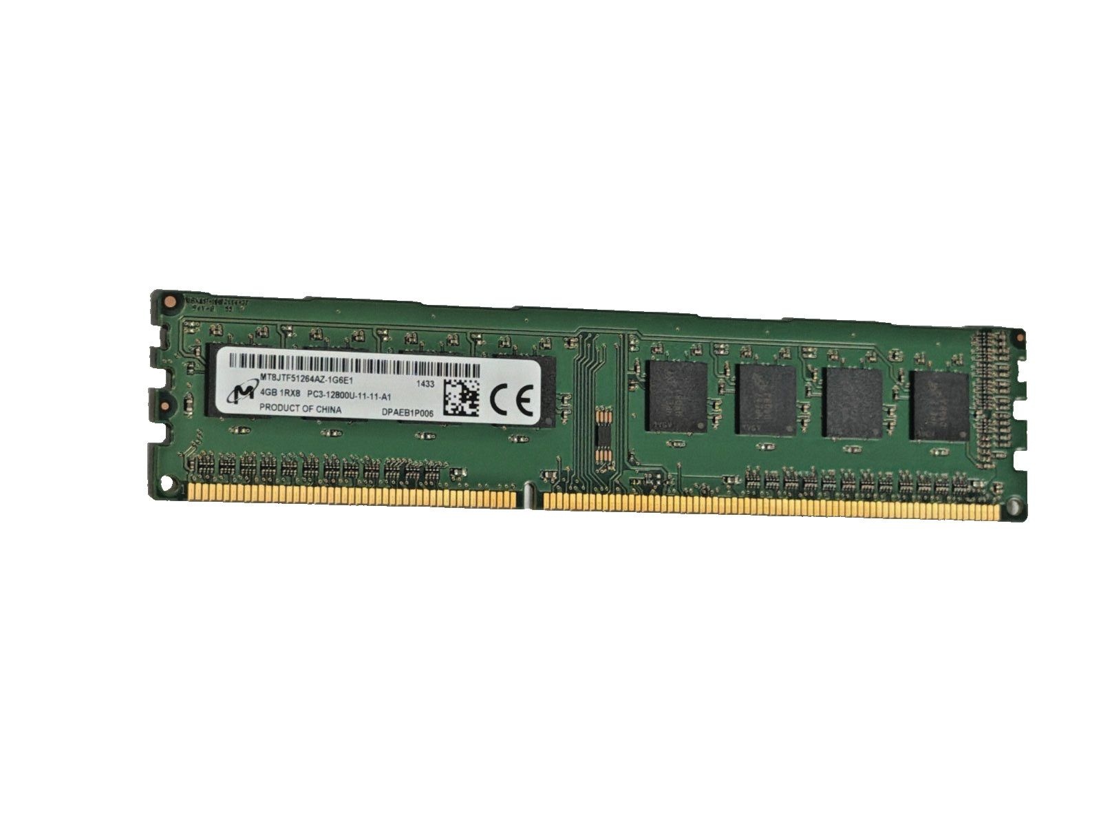 <b>Micron</b> <b>Micron</b> 4GB DDR3-1600 PC3-12800U UDIMM <b>RAM</b> Desktop 1129458