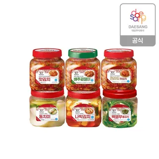 종가 PET 1.2kg 6종(겉절이/맛김치/전라도맛김치/백열무물/동치미/나박) 2개 골라담기