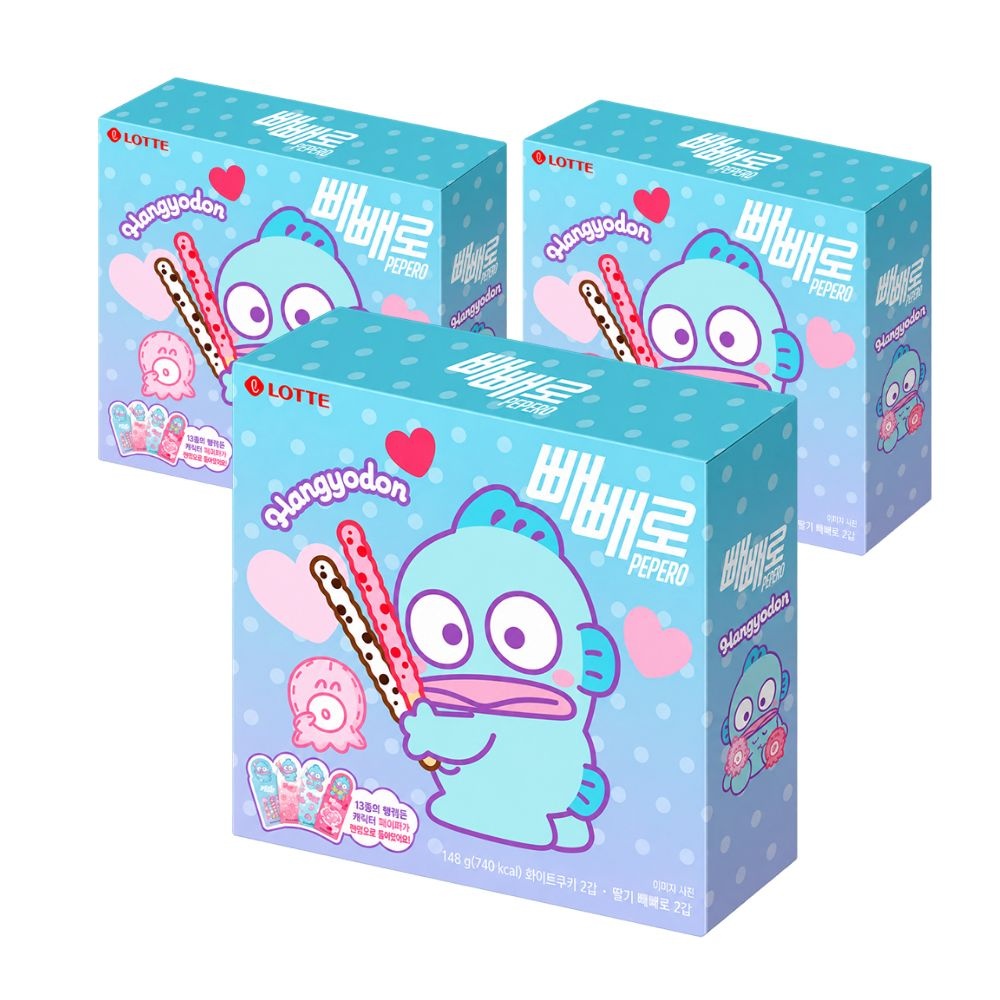 롯데 롯데리아 롯데 빼빼로 어쏘트 4입 148g x 3개 산리오 빼빼로데이