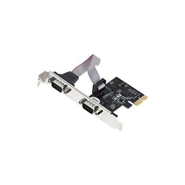 고품질 PCI Express 시리얼카드 RS232 2포트 DB9수 256Byte 버퍼 슬림PC겸용 <b>PCIE</b>시리얼 RS232확장 WFRY8I2