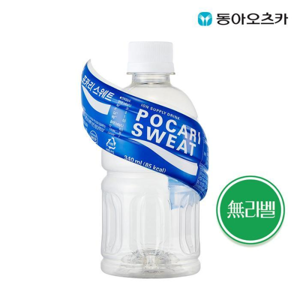 [패션플러스][동아오츠카]<b>포카리</b><b>스웨트</b> 무라벨 <b>340ml</b> 60개 페트 (5585666A)