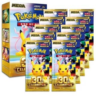 포켓몬스터 (뽁뽁이포장발송) 포켓몬카드 MEGA 메가 확장팩 30주년 기념 30th CELEBRATION 1박스