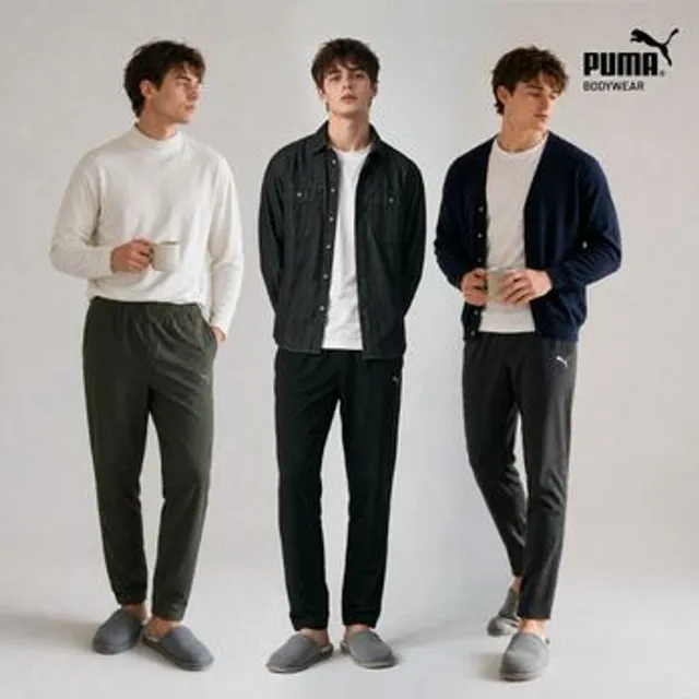 푸마 남성 웜셀 우븐 기모 스트레이트 팬츠 3종[36219108]