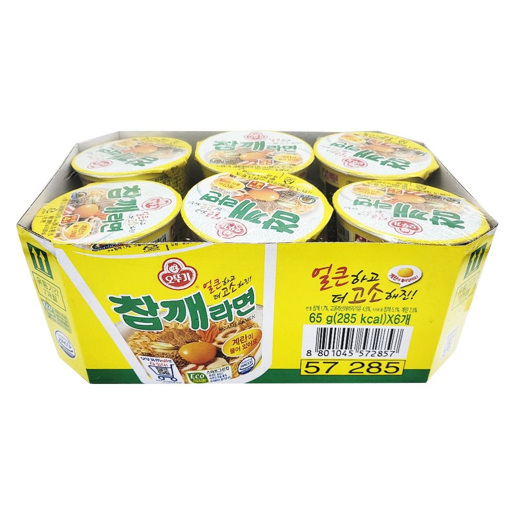 오뚜기 탕비실 오뚜기 <b>참깨</b><b>라면</b>소컵 65g 6입