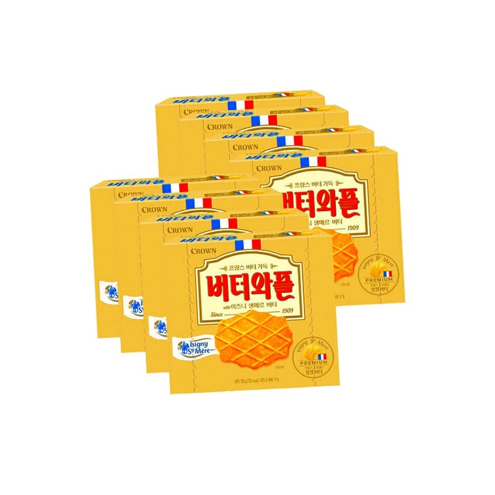 크라운 버터와플 with 이즈니생메르 버터 158gx8개
