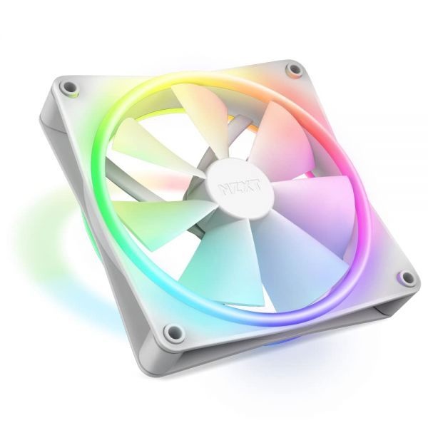 <b>NZXT</b> [해외] <b>NZXT</b> <b>F140</b> 듀오 트윈 팩 140mm 양면 RGB 팬 2개 컨트롤러 20개의 개별 주소 지정 가능 LED 균형 잡힌 공기 흐름 정압 유체