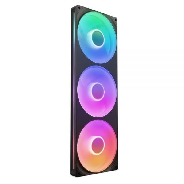 <b>NZXT</b> [해외] <b>NZXT</b> F420 RGB 코어 420mm 싱글 프레임 팬 유닛 140mm 3개 장착 속도 조명 제어 높은 정압 풍량 유체 동압 베어링 팬당 8개