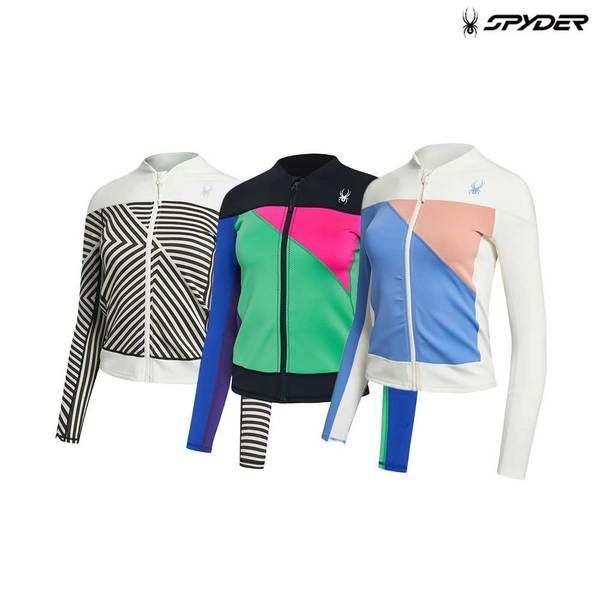 스파이더 스파이더 여성 프로웹 컬러블록 집업 래쉬가드 SPHMCNFT271W C5D8E3F1 Y6Z9A2B4
