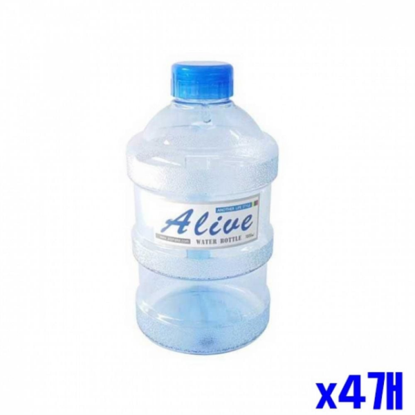 에이엘에스 [셀럽하우스] 손잡이 있는 <b>생수</b><b>통</b> 디자인 물병 1000ml X4개 물통