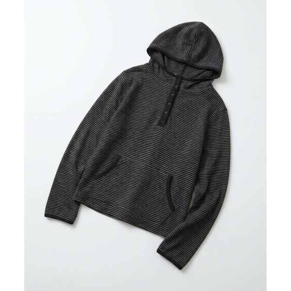 SPAO 플리스 스트라이프 후드 긴팔티 SPLSG4TG01