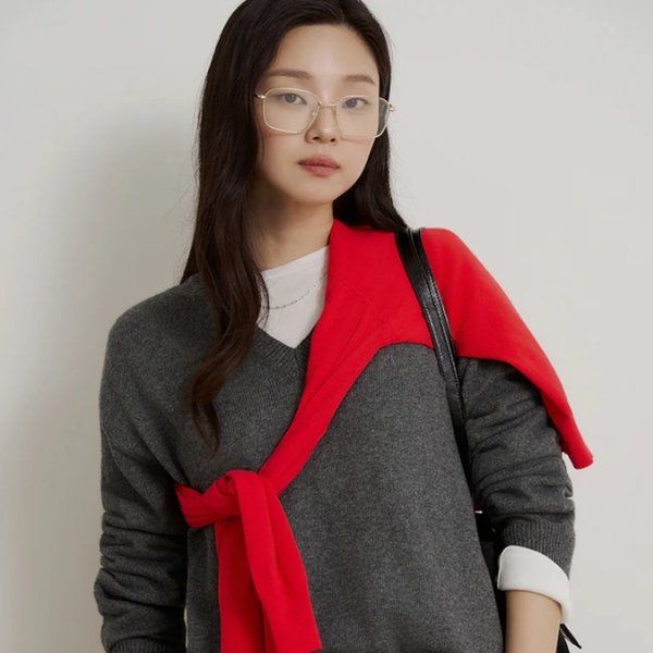 빈폴레이디스 빈폴레이디스 26F/W BF6951P014 울 혼방 브이넥 풀오버 - 애쉬 GN A5B8C3D1 S7T3V8W1