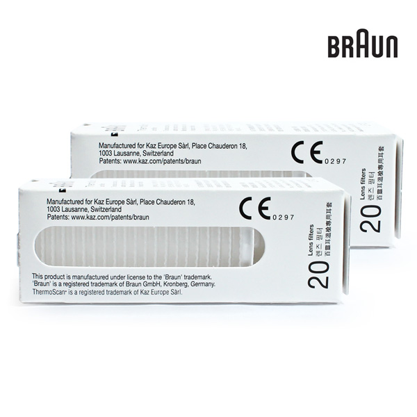 브라운 귀체온계용 필터캡 2통 (총 40개)