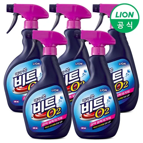 비트 O2 얼룩제거제 500ml x 5개