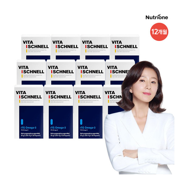 비타슈넬] [더블] VITA SCHNELL 알티지 오메가3 12개월(1,000mg*30캡슐*12박스) : 롯데ON