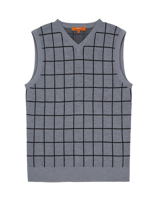 [블루라운지 마에스트로] 18FW [BLUE LOUNGE MAESTRO] 그레이 울혼방 체크 니트베