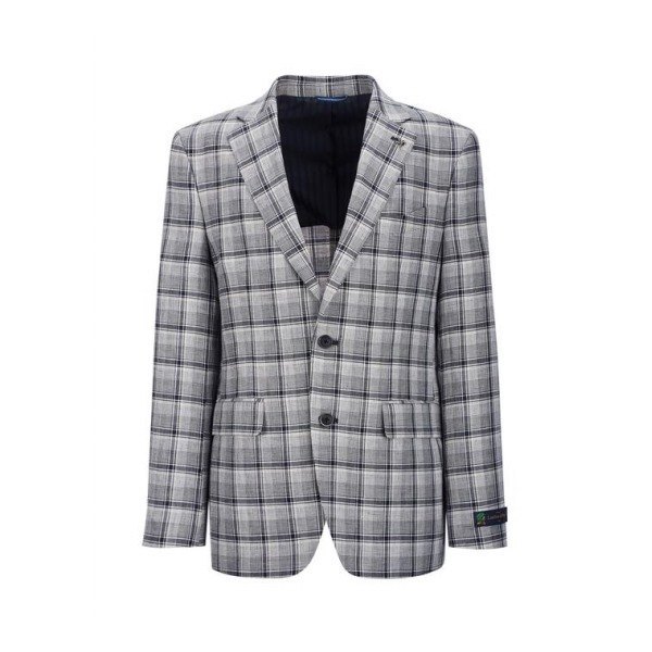 블루라운지 마에스트로 [블루라운지 마에스트로] [블루라운지마에스트로] 네이비 체크 린넨혼방