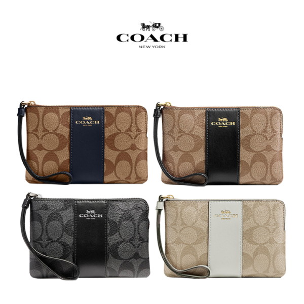 코치 [코치] 코너 짚 파우치 동전지갑 F58035/58035 4종 모음전