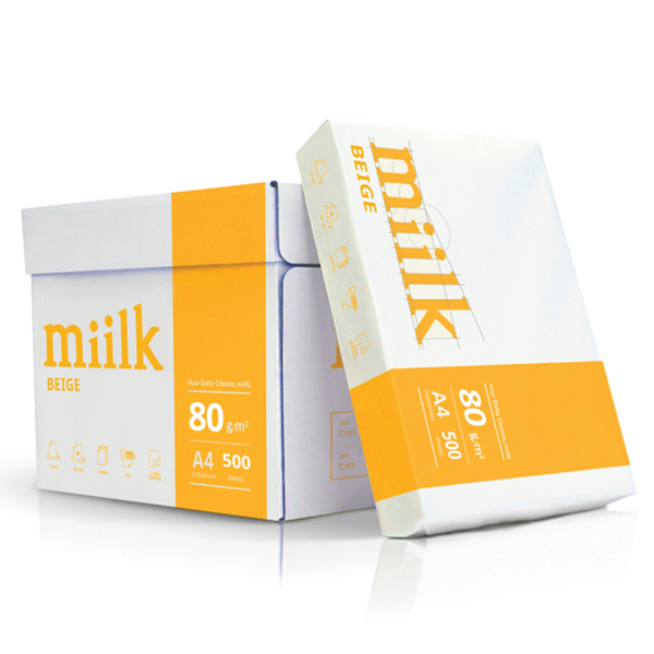 [한국제지] 밀크 복사지 베이지(미색) A4 80g 1BOX(2500매)