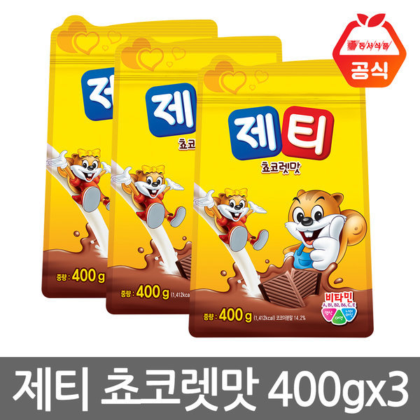 [온세일]제티 초코렛맛 400g x 3봉 총 1.2kg/초코분말/초코