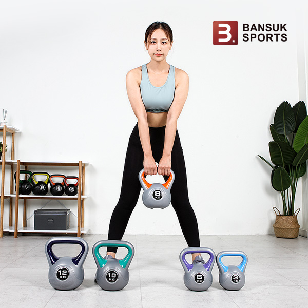 반석스포츠 반석스포츠 스타일 케틀벨 10kg 운동책자증정 다이어트 코어 아령 운동 필라테스