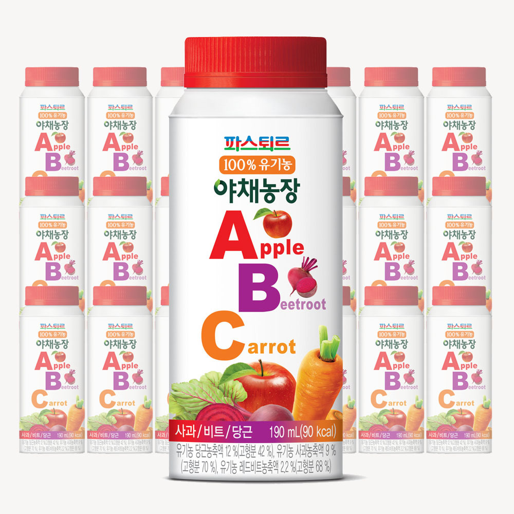 파스퇴르 100%유기농 야채농장 ABC주스190ml(21팩)