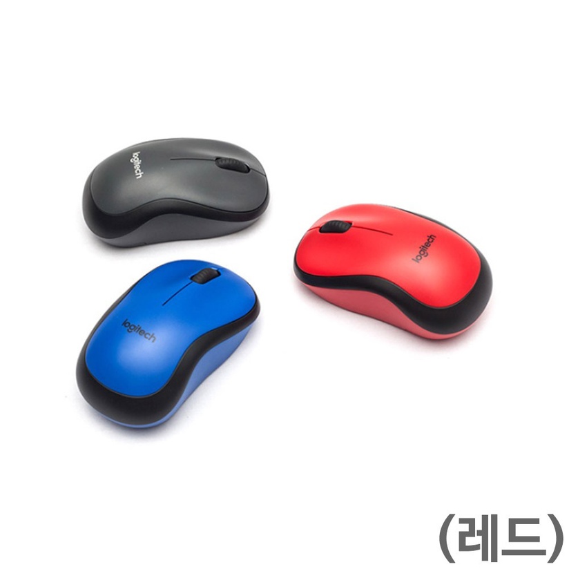 로지텍 무선 광마우스 M221 무소음 레드 롯데on