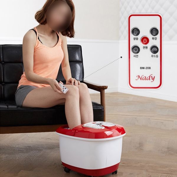 상세페이지참조 특-나디 해피바디 족욕기 2EA/버블기능/이동용손잡이 /바퀴4개/과열방지센서