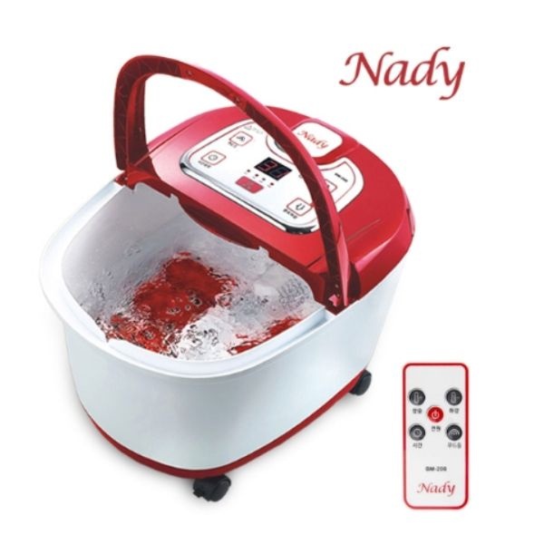 상세설명참조 MD추천 해피바디 족욕기 나디 2EA/이동용손잡이 /버블기능/바퀴4개/과열방지