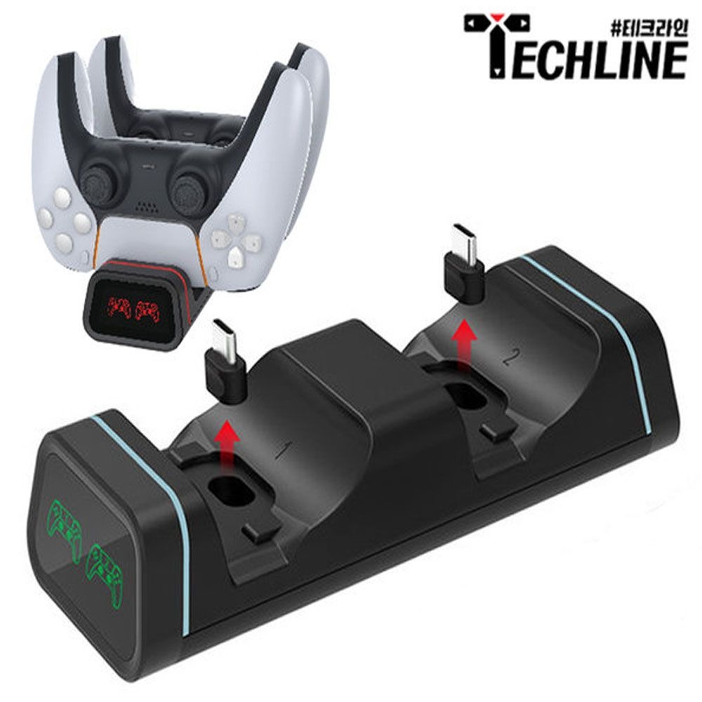 PS5/스위치/XXS,XSX 듀얼센스 테크라인 컨트롤러 멀티 충전거치대 스탠드 젠더