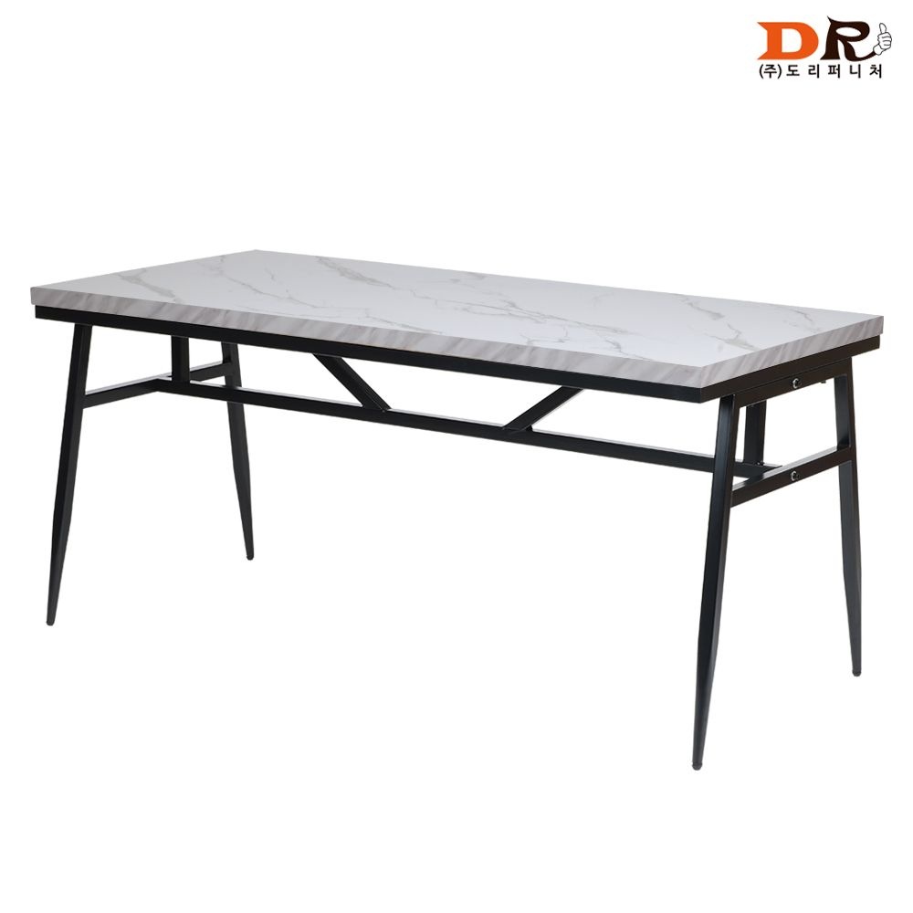 도리퍼니처 뉴 초이스 1600 마블패턴 테이블 / 철제 업소 카페 식탁 커피숍