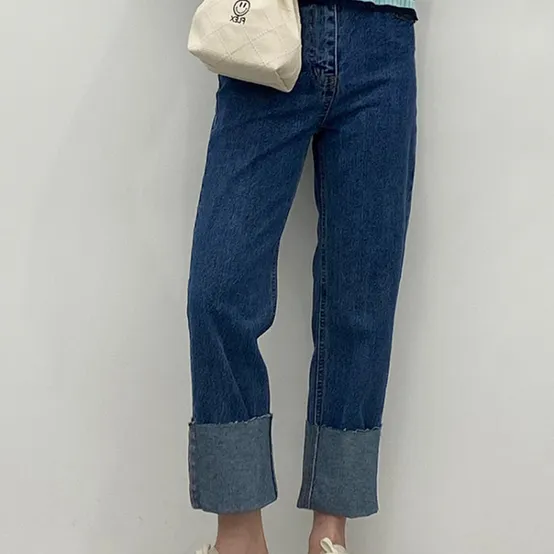 헤이븐 / 케이드 롤업 여유 일자핏 데님 팬츠
