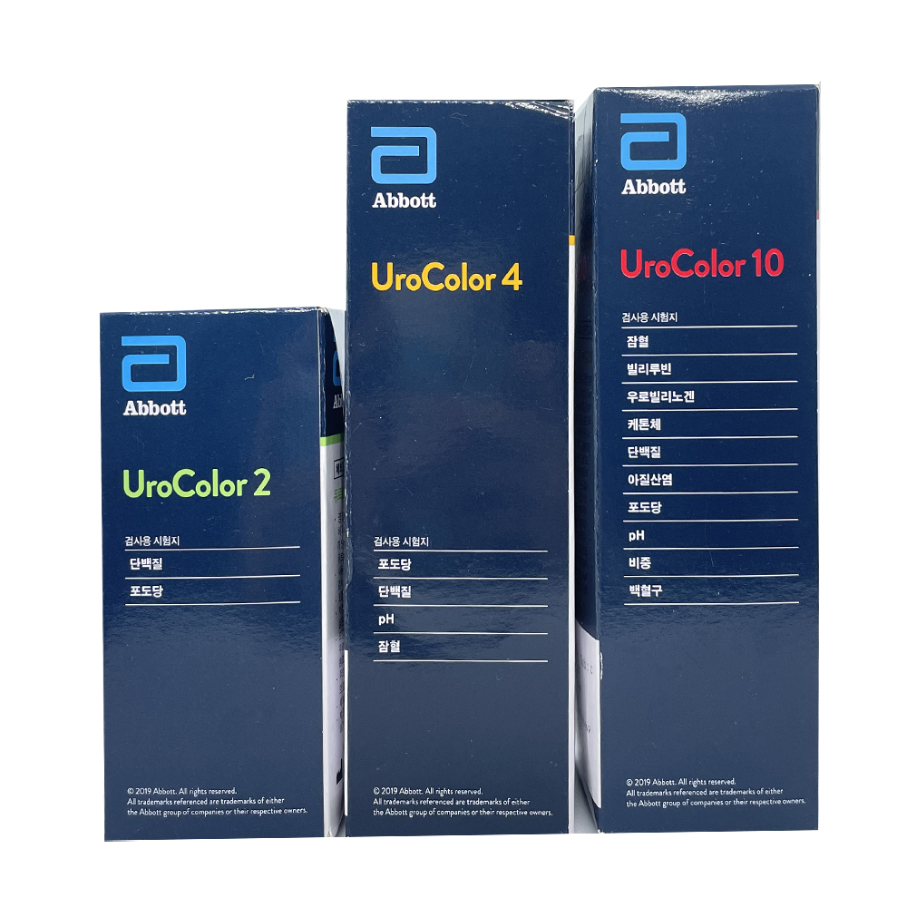 애보트 유린스틱 소변검사지 임신 당뇨,혈뇨,단백뇨,케톤,ph 검사키트 100매